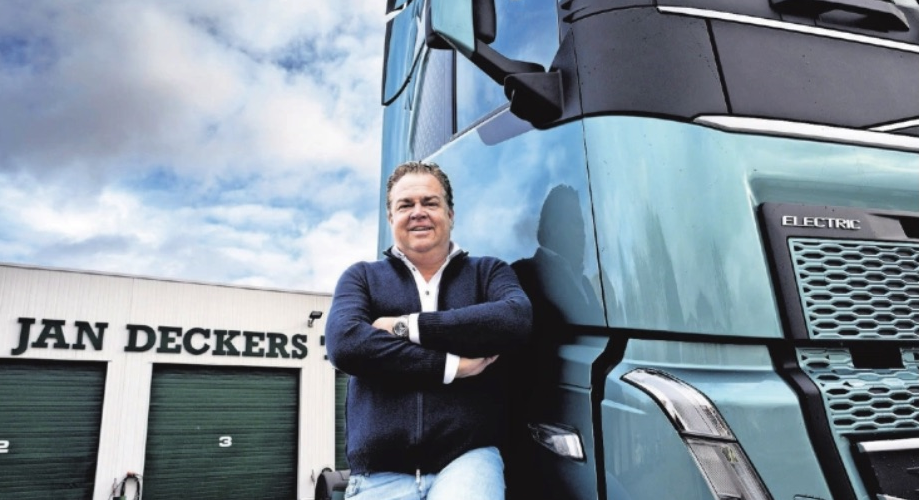 BKB Lid Jan Deckers Jr In Het Brabants Dagblad Met Artikel Over E-truck.
